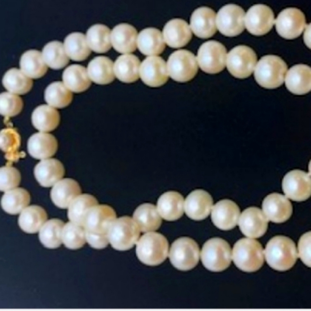 14K 72 Fresh Water Pearls  9 1/2 - 12.00mm, Creamy